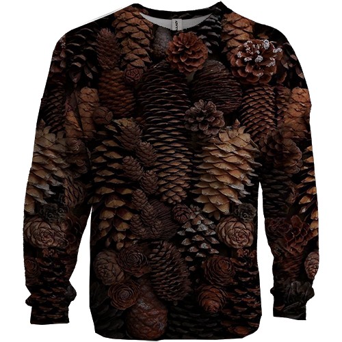 3D свитшот Еловые шишки