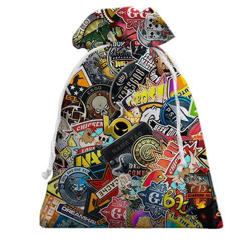 3D Подарунковий мішечок CS 2 - Sticker Bombing