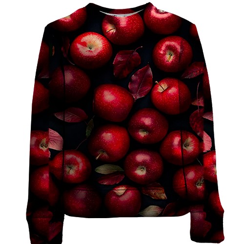 Дитячий 3D світшот Червоні яблука