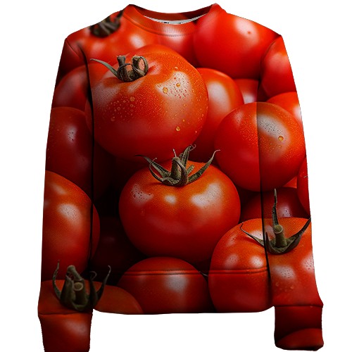 Дитячий 3D світшот з червоними томатами