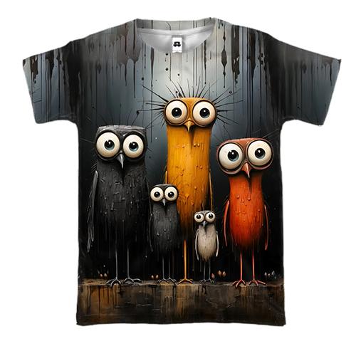 3D футболка Совы (АРТ)