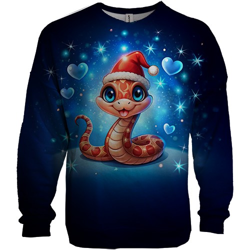 3D світшот з новорічною змією