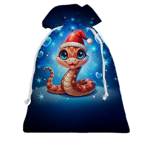 3D Подарочный мешочек с новогодней змеей