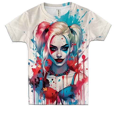 Детская 3D футболка Харли Квинн (2)