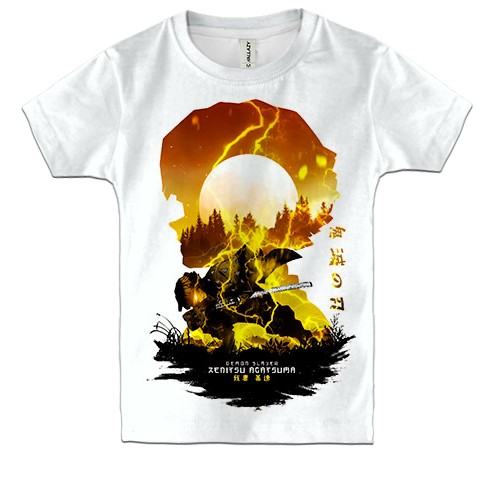 Детская 3D футболка Зеницу Агацума - Клинок рассекающий демонов