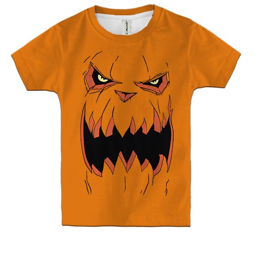 Детская 3D футболка Злая тыква