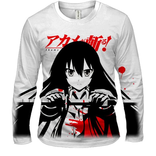 Мужской 3D лонгслив Акаме с мечом - Убийца Акаме