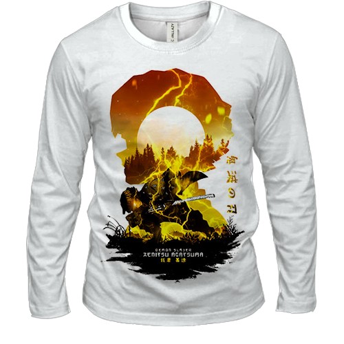 Мужской 3D лонгслив Зеницу Агацума - Клинок рассекающий демонов