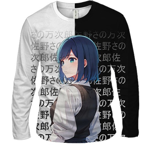 Мужской 3D лонгслив Аканэ Курокава - Звёздное дитя