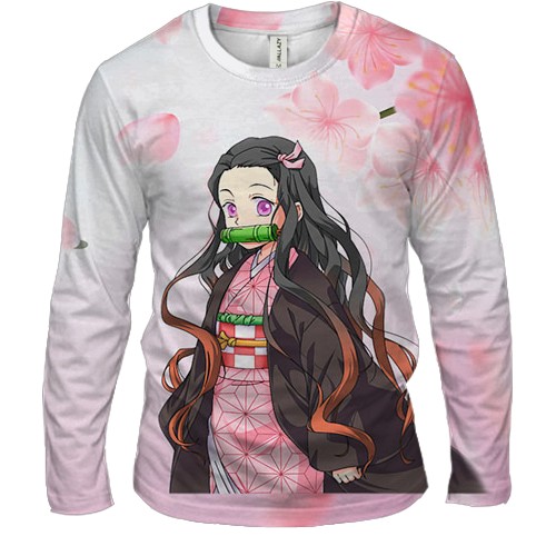 Чоловічий 3D лонгслів Мила Незуко - Клинок, що розсікає демонів