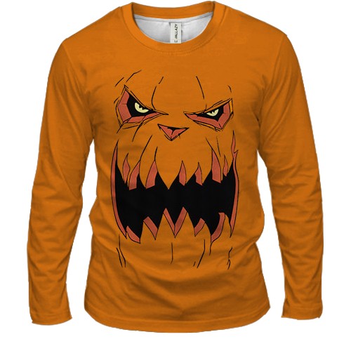 Чоловічий 3D лонгслів Злий гарбуз