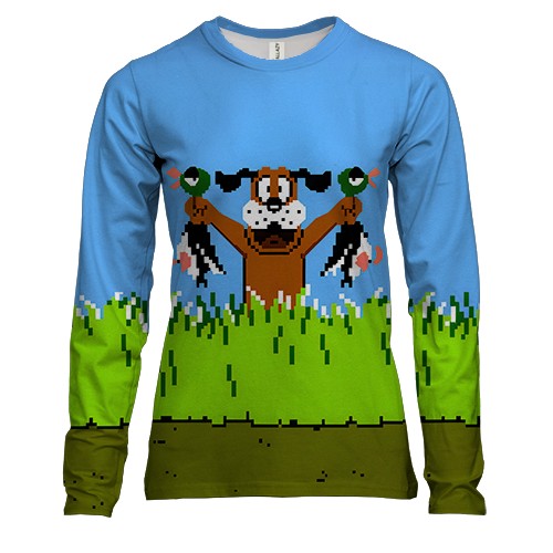 Жіночий 3D лонгслів Duck Hunt