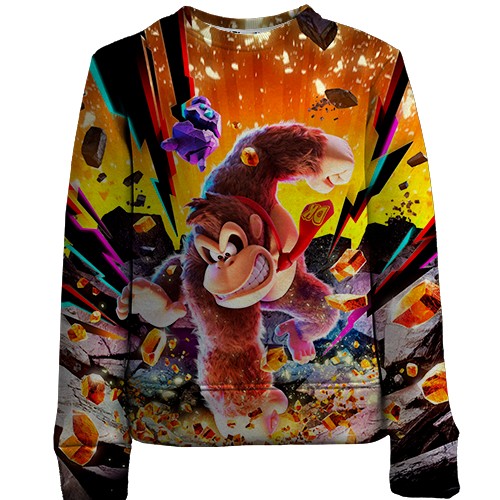 Детский 3D свитшот Donkey Kong Bananza