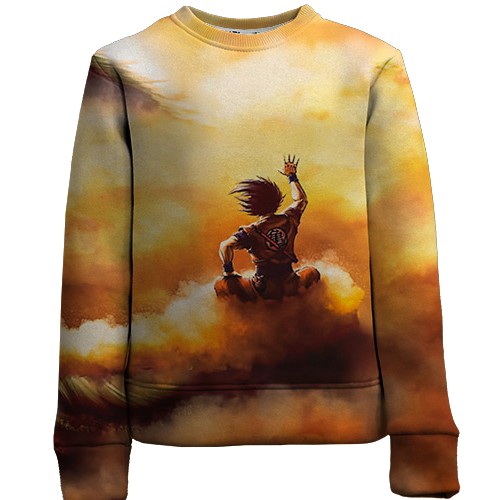 Дитячий 3D світшот Сон Ґоку на хмарі - Dragon Ball