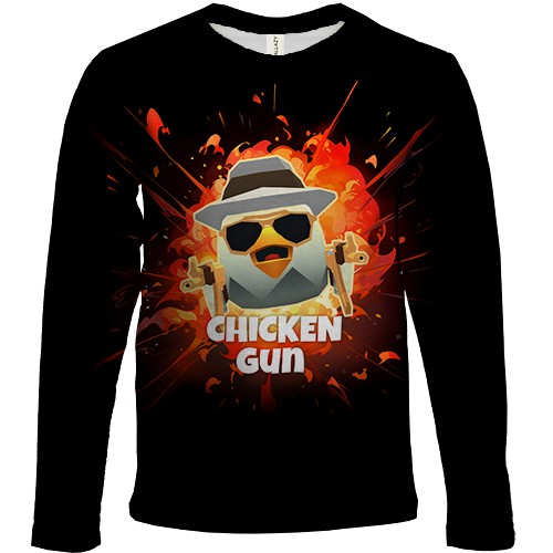 Детский 3D лонгслив Chicken Gun