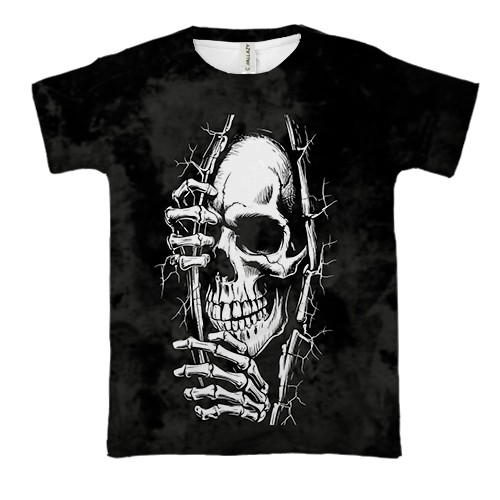3D футболка Скелет виглядає