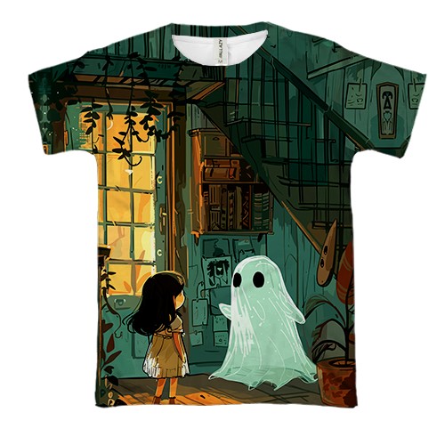 3D футболка Дом с привидением, Хэллоуин