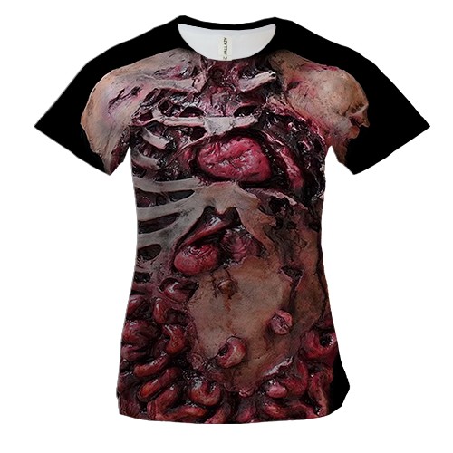 Жіноча 3D футболка Моторошне тіло