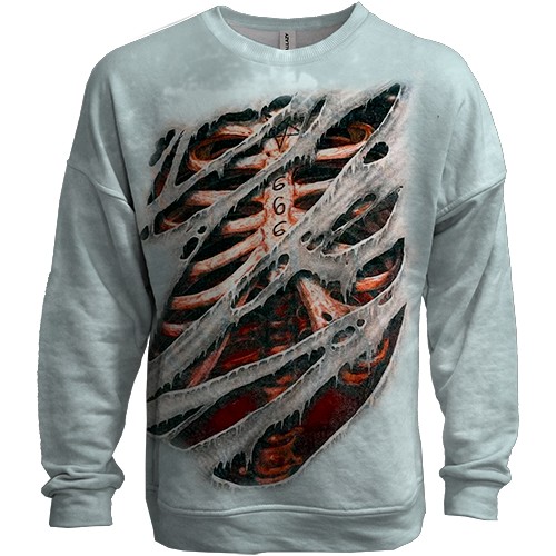 3D свитшот Кровавые ребра, 666