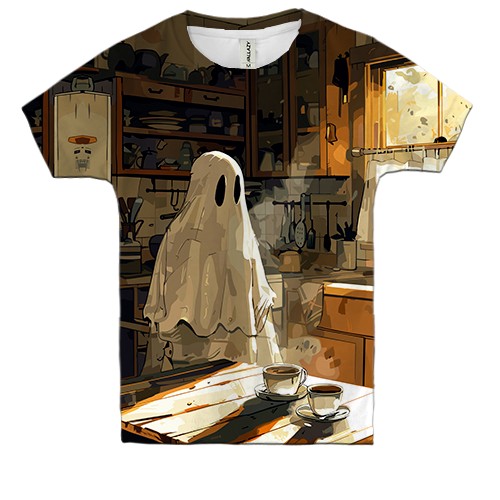 Дитяча 3D футболка Привид на кухні, Хелловін