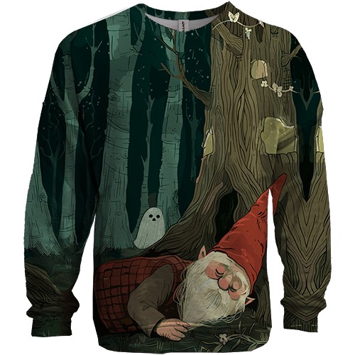 3D світшот Гном та привид, Хелловін