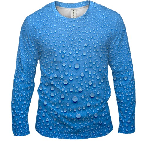 Чоловічий 3D лонгслів з краплями води