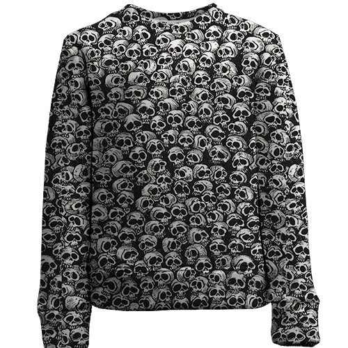 Детский 3D свитшот Черепа, паттерн