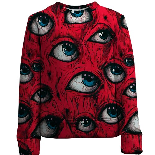 Детский 3D свитшот Жуткие глаза
