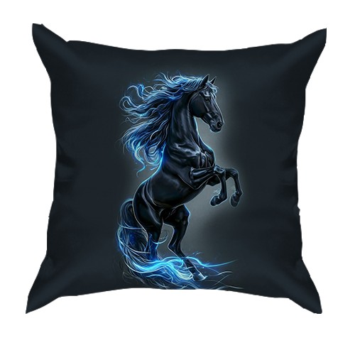 3D подушка Серый конь