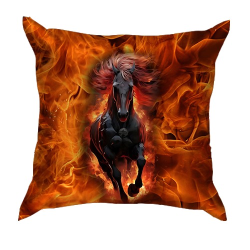 3D подушка с Огненной лошадью