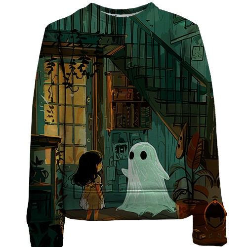 Дитячий 3D світшот Будинок із привидом, Хелловін