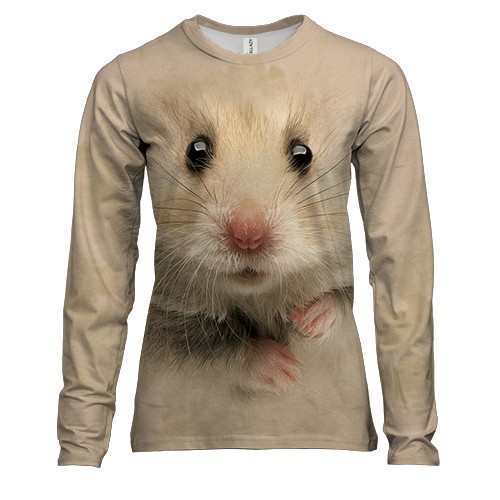 Жіночий 3D лонгслів з хом