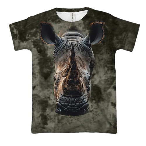 3D футболка з мордою носорога
