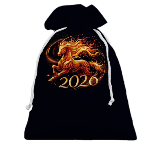 3D Подарочный мешочек с лошадью 2026