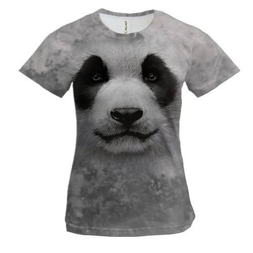 Женская 3D футболка с пандой
