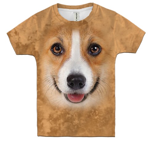 Дитяча 3D футболка з Корги