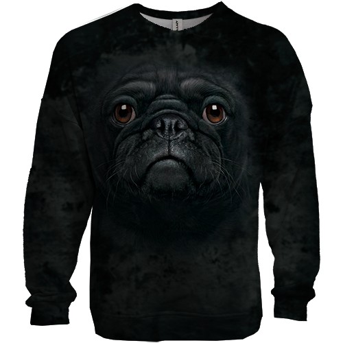 3D світшот з мордою мопса