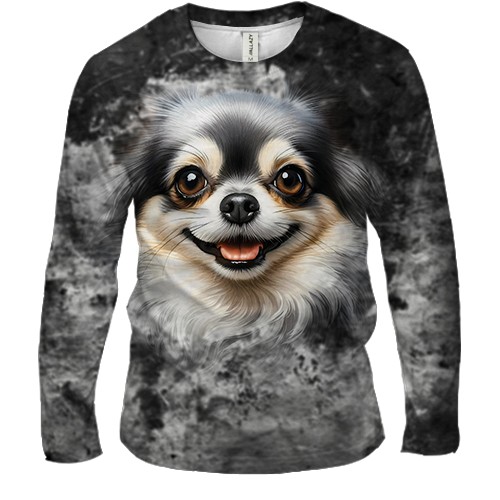 Чоловічий 3D лонгслів Чіхуахуа (2)