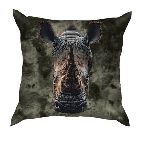3D подушка с мордой носорога
