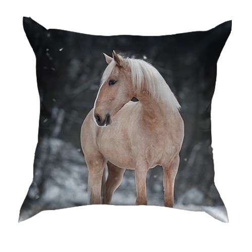 3D подушка Лошадь и зима