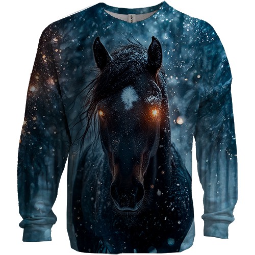 3D світшот Кінь з сяючими очима