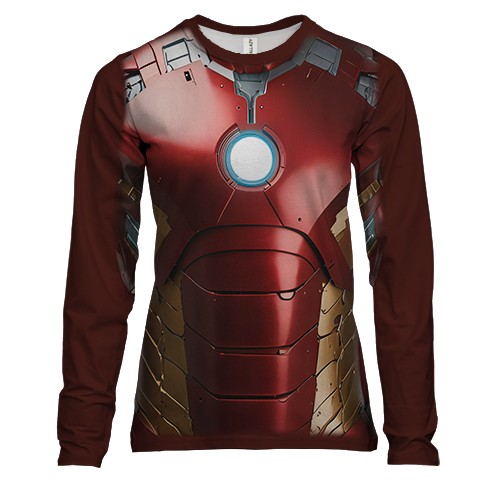 Женский 3D лонгслив Костюм Железного Человека
