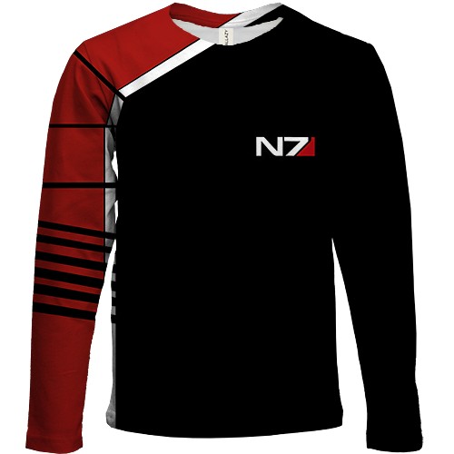Детский 3D лонгслив Mass Effect, N7 logo