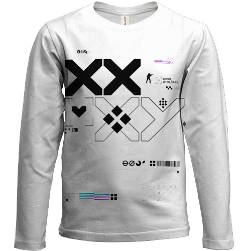 Дитячий 3D лонгслів Printstream style - CS2