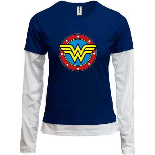 Жіночий лонгслів Комбі з логотипом Wonder Woman