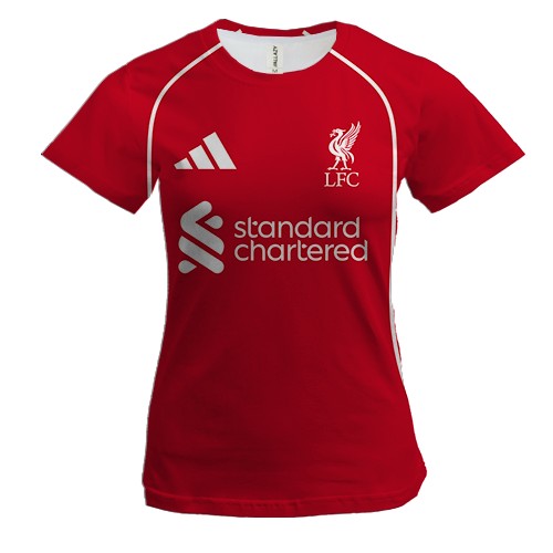 Женская 3D футболка форма Ливерпуль