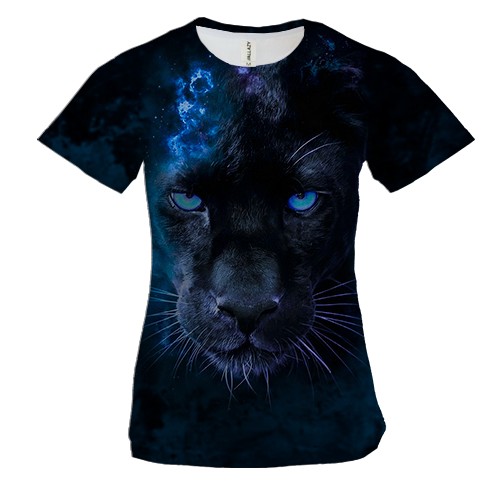 Жіноча 3D футболка з пантерою