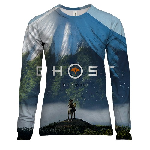 Женский 3D лонгслив Ghost of Yotei, Mount Yotei