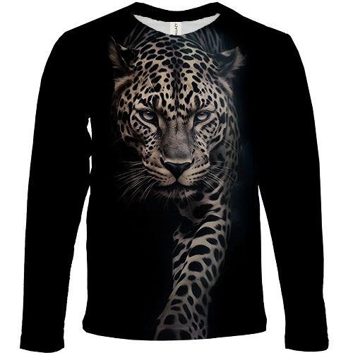 Дитячий 3D лонгслів з білим тигром (3)