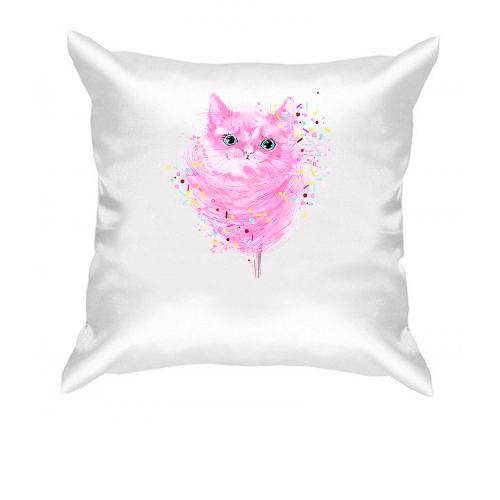 Подушка з рожевим кошеням